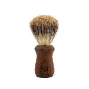 GENTLEMEN'S Barber Club Shaving Brush Walnut Wooden Handle - Pure Badger Bristles (BT01)