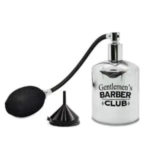 GENTLEMEN'S BARBER CLUB  AFTER SHAVE SPRAYER PUMP ALUMINIUM CHROMED VAPORIZER