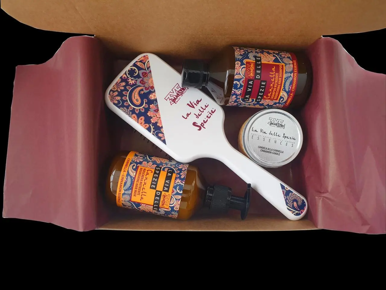 3ME LA VIA DELLE SPEZIE CANNELLA KIT ( shampoo + mask + brush + candle )
