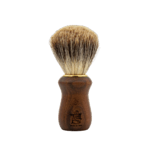 GENTLEMEN'S Barber Club Shaving Brush Walnut Wooden Handle - Pure Badger Bristles (BT01)