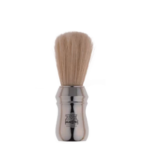 3ME SHAVING BRUSH POLISHED CHROME-PLATED BLEACHED BRISTLES (BPC1)