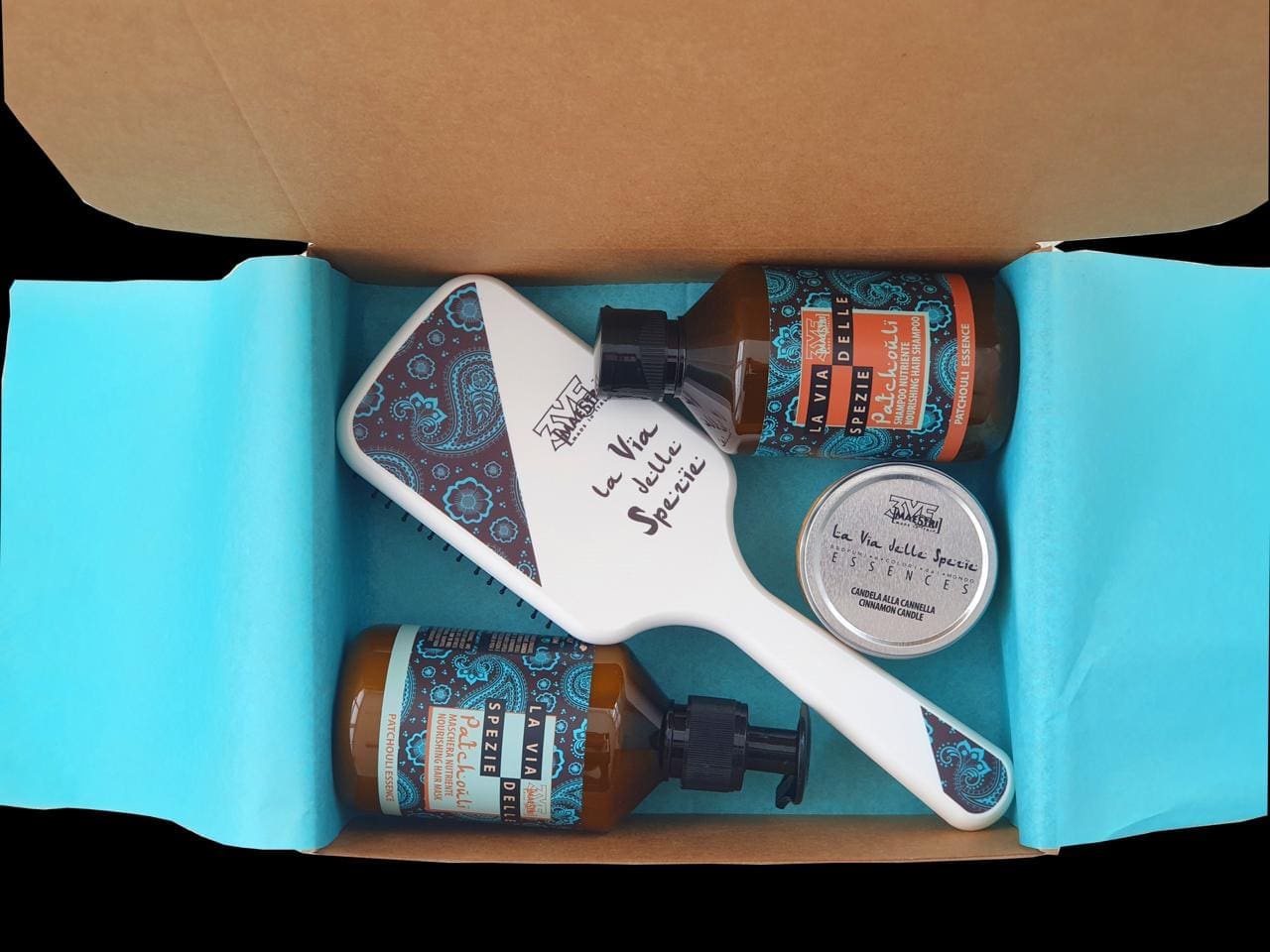 3ME La Via Delle Spezie Patchouli Kit ( shampoo + mask + brush + candle )