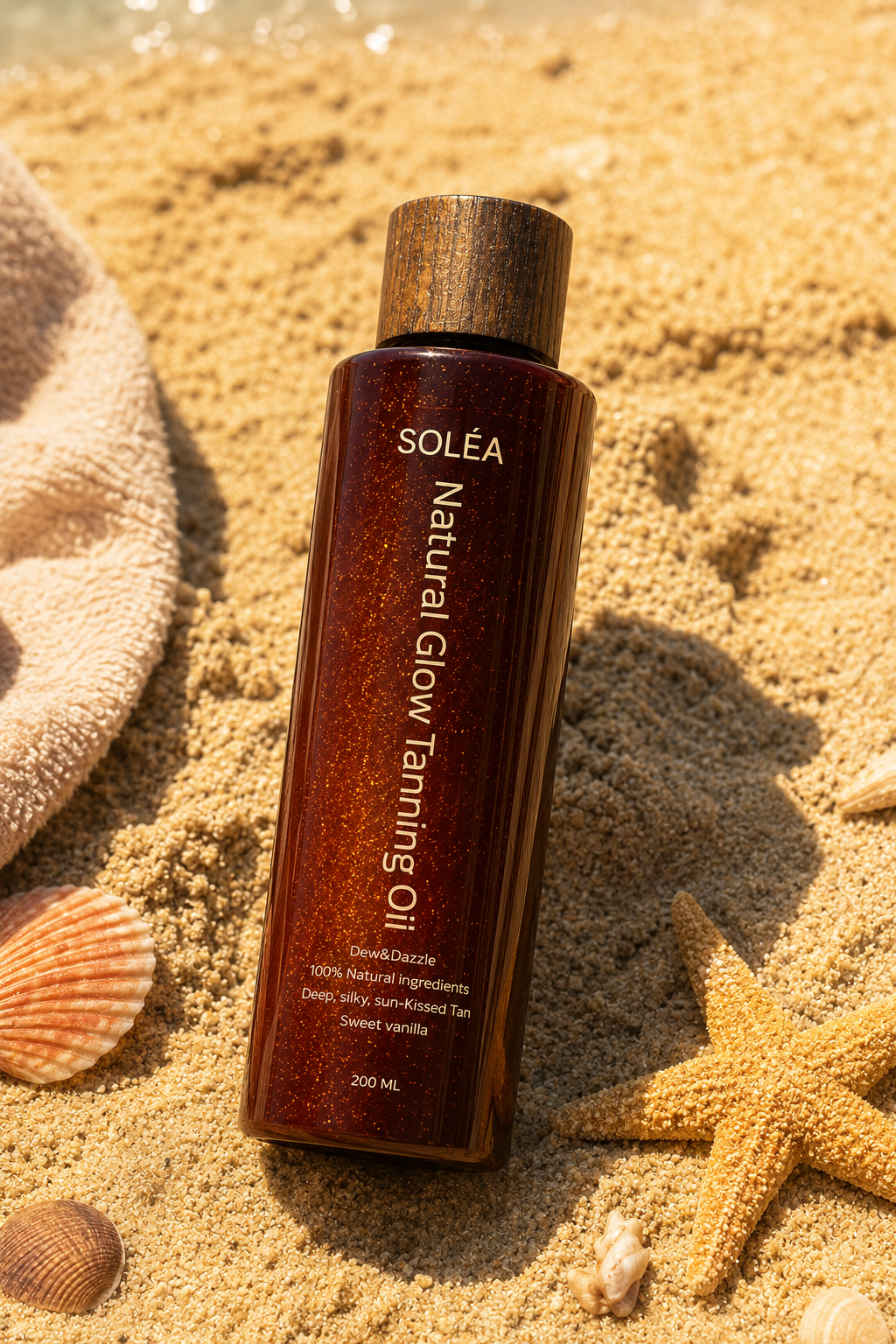 Solea Natural Tanning Oil-Dew & Dazzle Sweet Vanilla 200 ml - Image 3