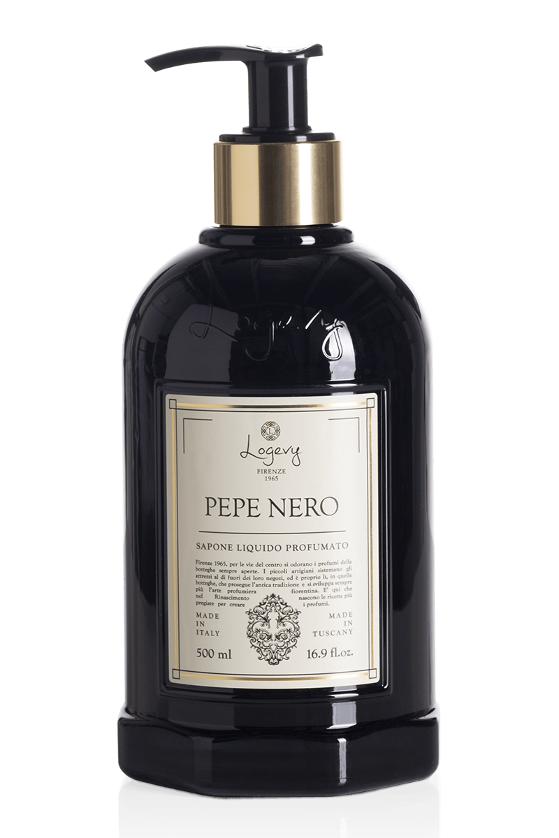 Logevy Liquid Soap Pepe Nero - Black Pepper (Antibacterial) (500ml)