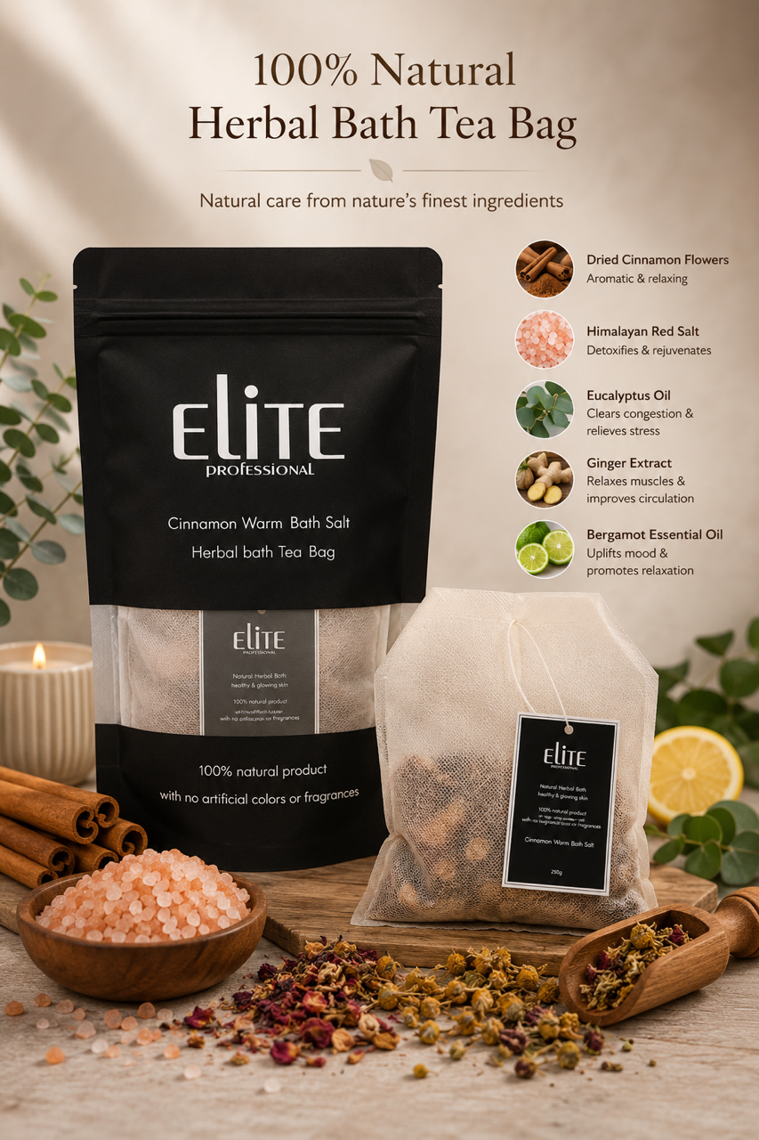 Elite Professional Cinnamon Warm Bath Salt (Herbal Bath Tea Bag) 250g