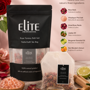 Elite Professional Rose Fantasy Bath Salt ( Herbal Bath Tea bag ) 250g